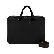 Ateliers Fourès Ithaque Leather Satchel 2 Compartments F9952 Black
