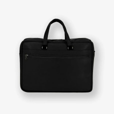 Ateliers Fourès Ithaque Leather Satchel 2 Compartments F9952 Black