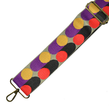 Farfouillette Accessories 5cm Multicolor Polka Dot Shoulder Strap