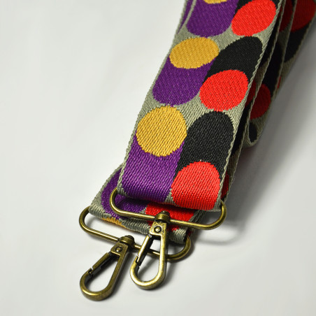 Farfouillette Accessories 5cm Multicolor Polka Dot Shoulder Strap