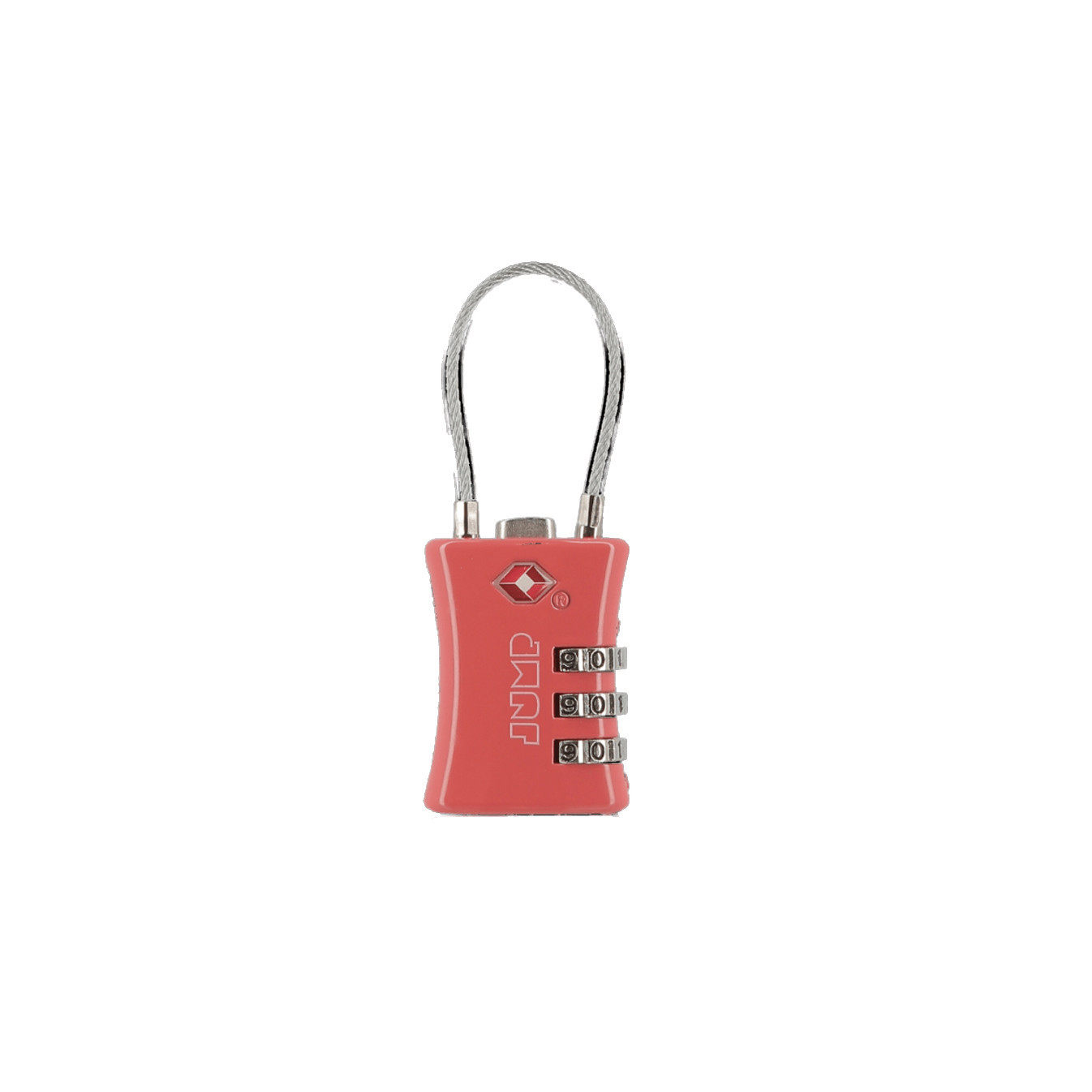 Jump Cadenas TSA à Câble à 3 Chiffres Rouge face