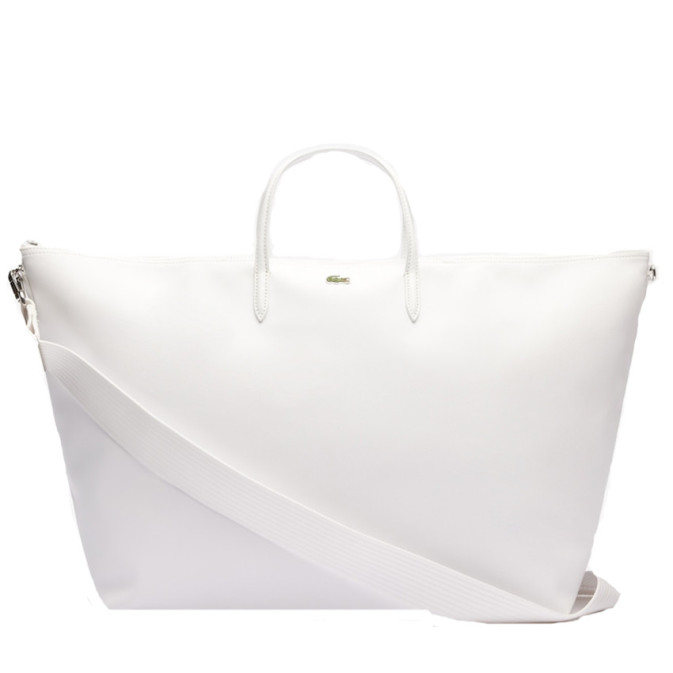 Lacoste Weekend Zipper Tote Bag L12.12 White