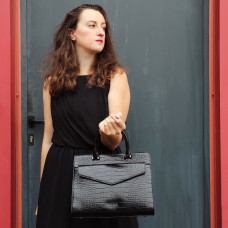 Chabrand Crocodile Handbag 11532 By-Chabrand Black