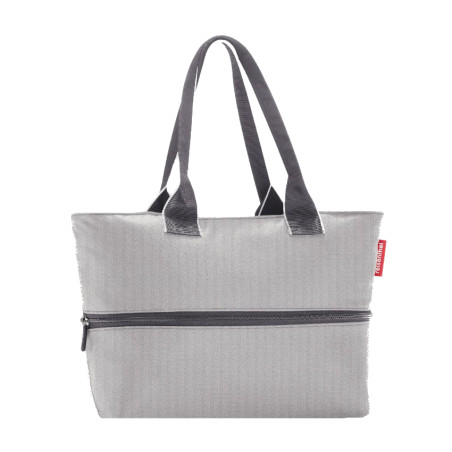 Reisenthel Shopper Extensible Porté Epaule Herringbone Grey face