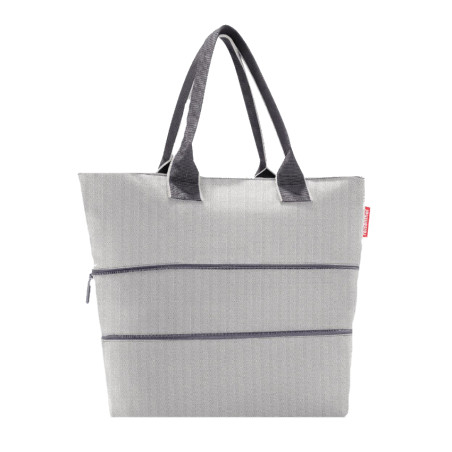 Reisenthel Shopper Extensible Porté Epaule Herringbone Grey extensible