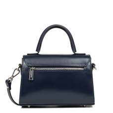 Lancaster Suave Even Mini Handbag Leather 433-16 Navy Blue