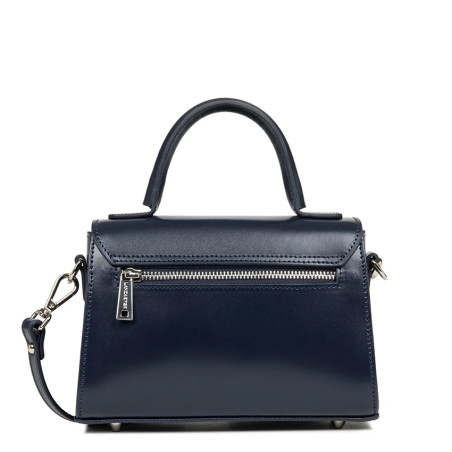 Lancaster Suave Even Mini Handbag Leather 433-16 Navy Blue