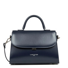Lancaster Suave Even Leather Handbag 433-17 Dark Blue
