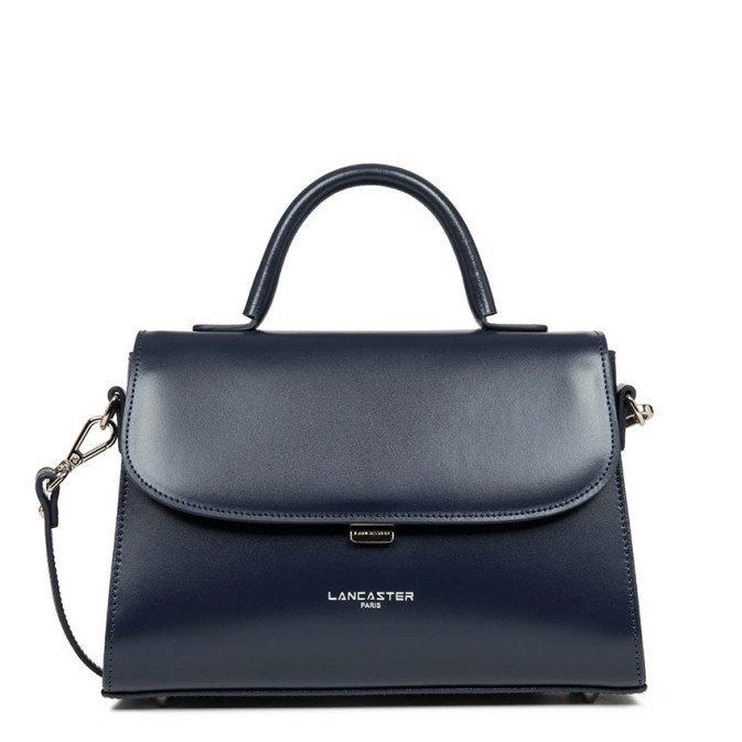 Lancaster Suave Even Leather Handbag 433-17 Dark Blue