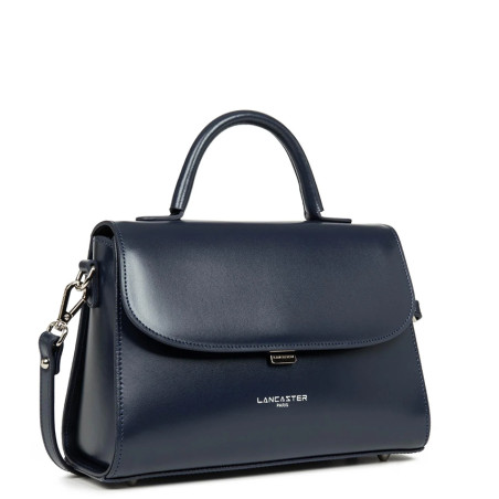 Lancaster Suave Even Leather Handbag 433-17 Dark Blue