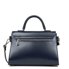 Lancaster Suave Even Leather Handbag 433-17 Dark Blue