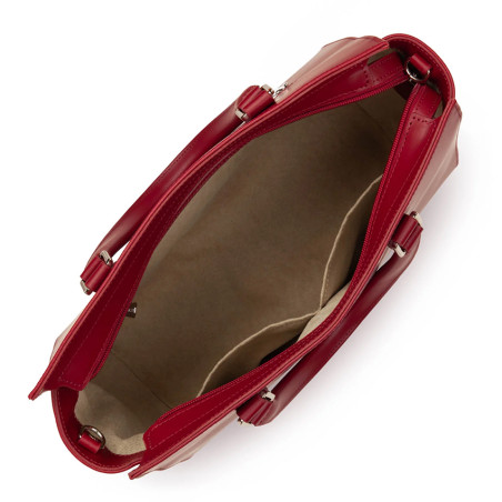 Lancaster Smooth Handbag 437-04 Carmine