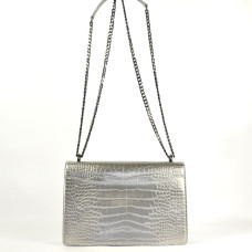 Chabrand Handbag Croco M 11530 By-Chabrand Grey metal