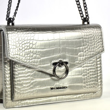 Chabrand Handbag Croco M 11530 By-Chabrand Grey metal