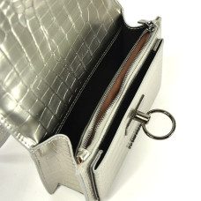 Chabrand Handbag Croco M 11530 By-Chabrand Grey metal