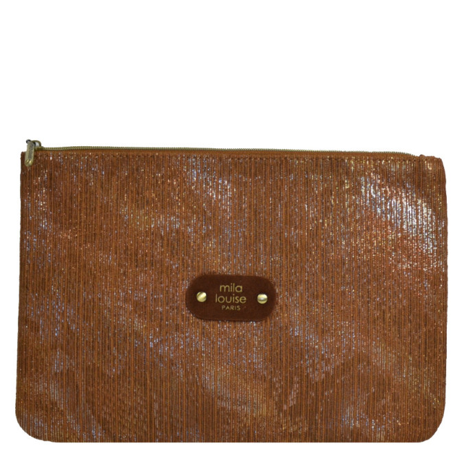 Mila Louise Poch GM CT6 Bag and Cosmetic Pouch Cognac