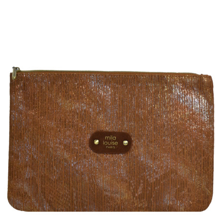 Mila Louise Poch GM CT6 Bag and Cosmetic Pouch Cognac