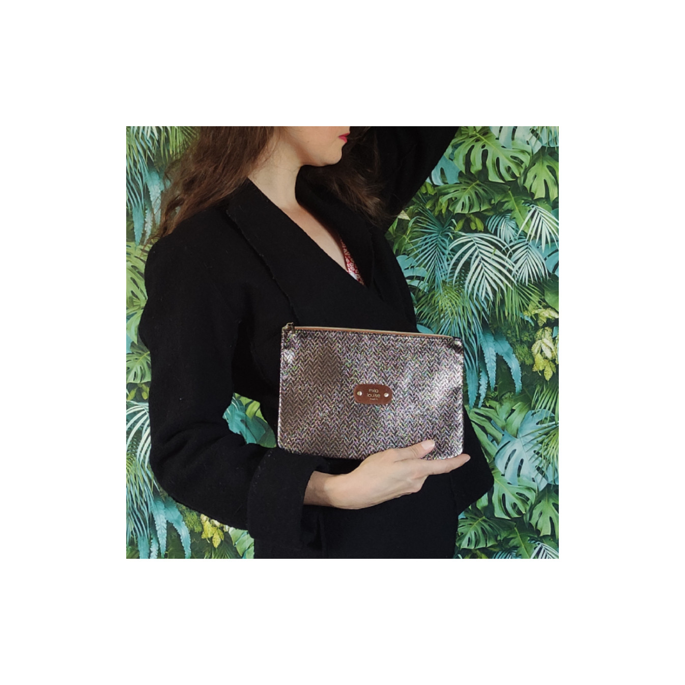 Mila Louise Poch GM SAL1 Bag and Cosmetic Pouch Cognac