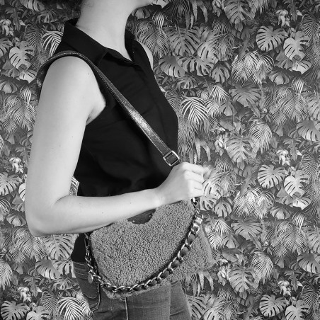 Mila Louise Mama T Trotter Bag Iridescent Leather and Lamb Cognac
