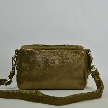 Mila Louise Mama T Trotter Bag Iridescent Leather and Lamb Kiwi