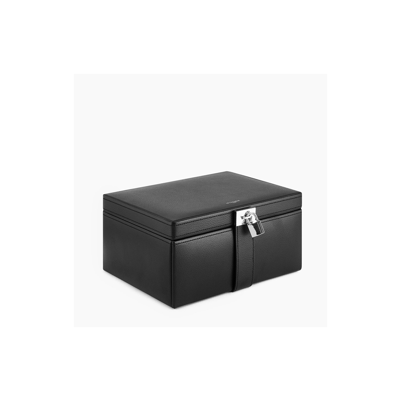 Le Tanneur Large Jewelry Box Black Leather