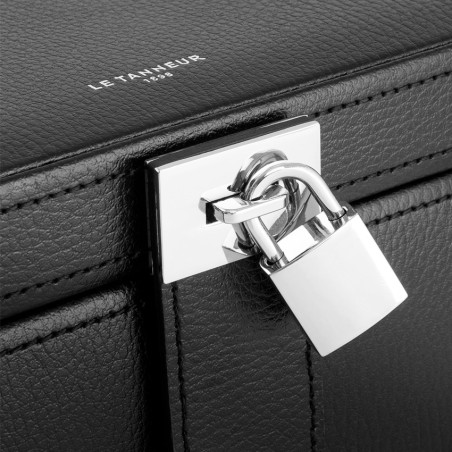 Le Tanneur Large Jewelry Box Black Leather