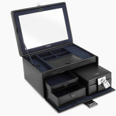 Le Tanneur Large Jewelry Box Black Leather