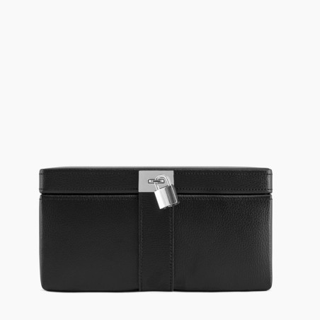 Le Tanneur Large Jewelry Box Black Leather