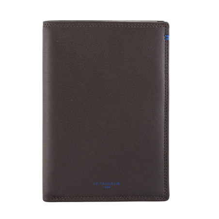 Le Tanneur Martin Grand Vertical Wallet 2 Flaps Coffee