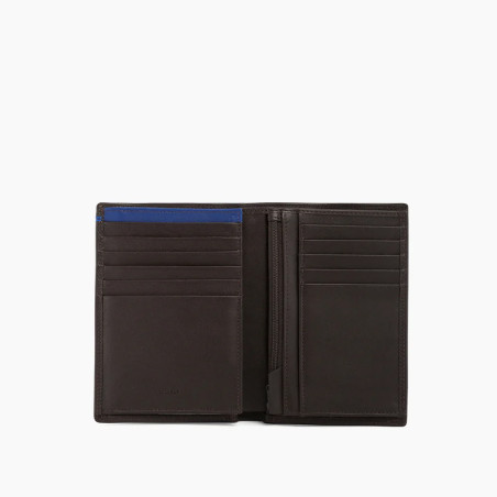 Le Tanneur Martin Grand Vertical Wallet 2 Flaps Coffee