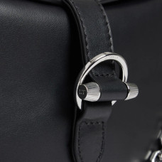 Le Tanneur Pia Shoulder and Crossbody Bag Smooth Leather Black