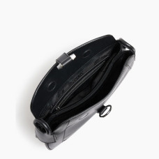 Le Tanneur Pia Shoulder and Crossbody Bag Smooth Leather Black