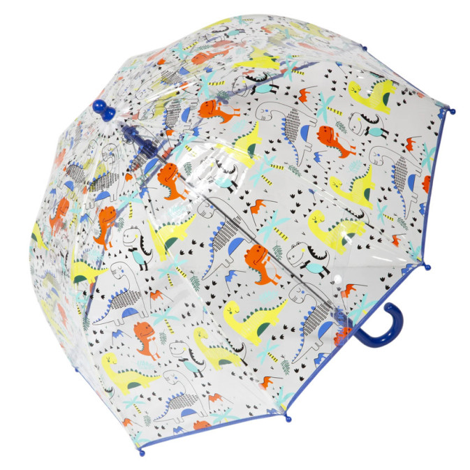 Isotoner Children's Dome Manual PVC Dinosaur Umbrella