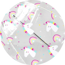 Isotoner Kids Bell Umbrella Manual PVC Unicorn Rainbow