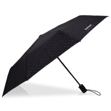 Isotoner Men's Folding Automatic Umbrella X-TRA Solid Tie Pattern