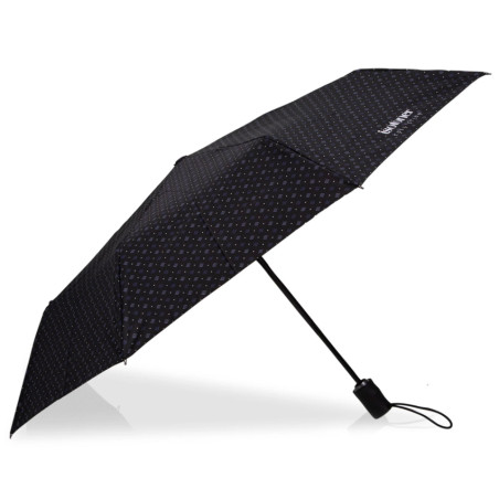 Isotoner Men's Folding Automatic Umbrella X-TRA Solid Tie Pattern