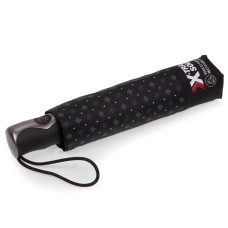 Isotoner Men's Folding Automatic Umbrella X-TRA Solid Tie Pattern