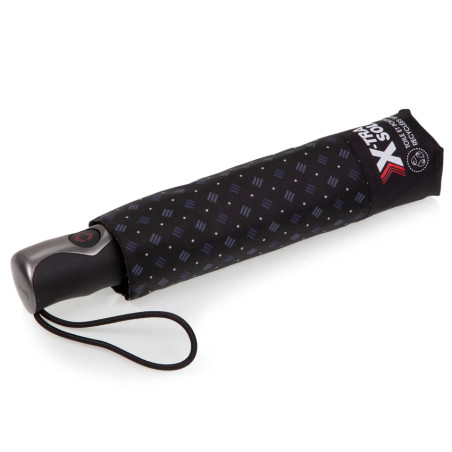 Isotoner Men's Folding Automatic Umbrella X-TRA Solid Tie Pattern