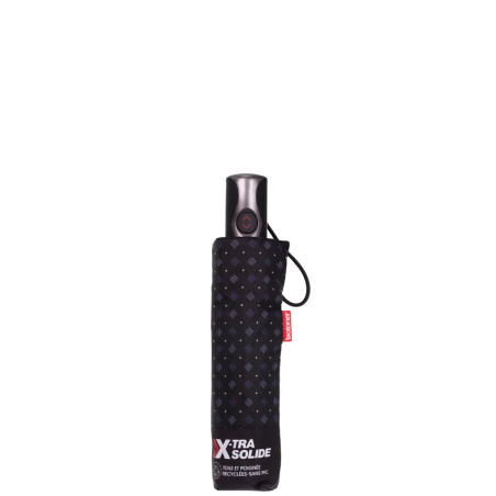 Isotoner Men's Folding Automatic Umbrella X-TRA Solid Tie Pattern