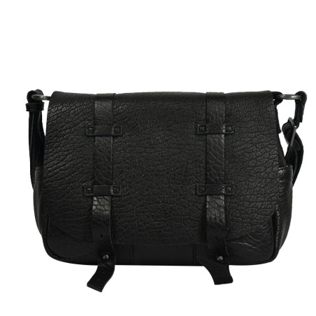 Mila Louise Bess E Crossbody Bubble Leather Bag Black