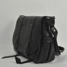 Mila Louise Bess E Crossbody Bubble Leather Bag Black