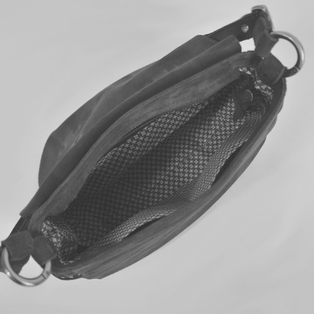 Mila Louise Bess E Crossbody Bubble Leather Bag Black