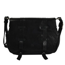 Mila Louise Bess X Crossbody Cuir Irisé Noir