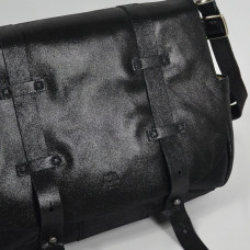 Mila Louise Bess X Crossbody Cuir Irisé Noir