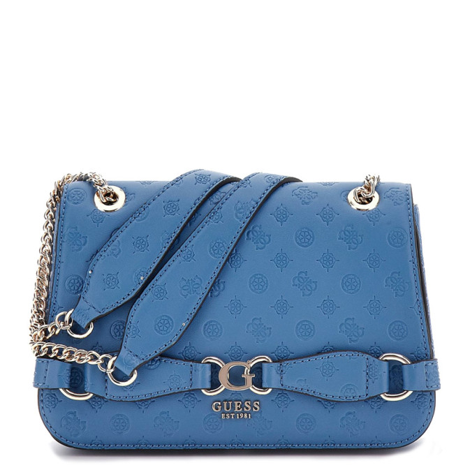 GUESS Arlena Logo Camera Crossbody Umhängetasche – Mocha Logo, Ca. 19,5x13x7 Cm, Verstellbarer Riemen
