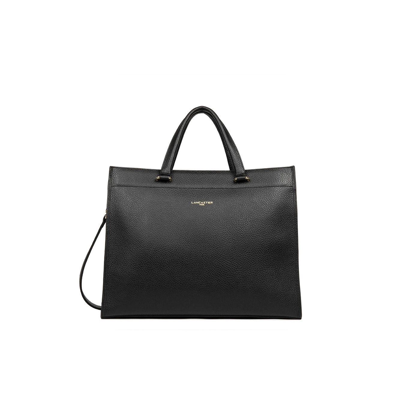 Lancaster Foulonné Double Sac Cabas 470-72 Noir In Nude