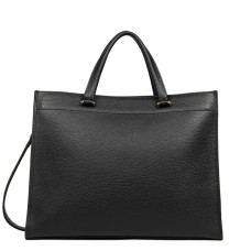 Lancaster Foulonné Double Tote Bag 470-72 Black In Nude