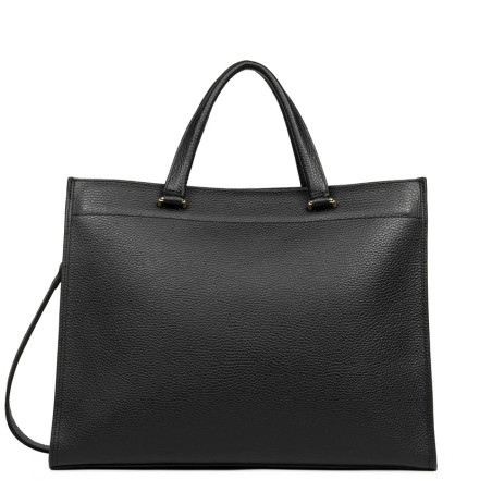 Lancaster Foulonné Double Sac Cabas 470-72 Noir In Nude dos
