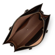 Lancaster Foulonné Double Tote Bag 470-72 Black In Nude