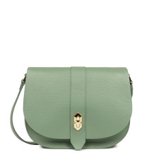 Lancaster Top Double Crossbody Bag with Flap 470-61 Jade Antic In P...